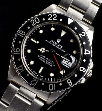 Rolex GMT-Master Glossy Dial Black Insert 16750 (SOLD) - The Vintage Concept