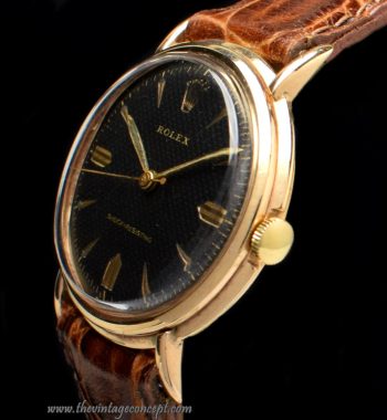Rolex 10K Rose Gold Black Honeycomb Dial (SOLD) - The Vintage Concept