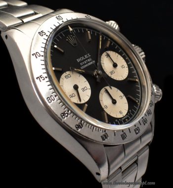 Rolex Daytona Silver Print Sigma Black Dial 6265 (Box Set) (SOLD) - The Vintage Concept