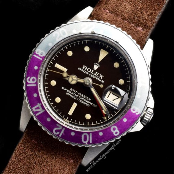 Rolex GMT-Master Chapter Ring Tropical Gilt Dial 1675 (SOLD) - The Vintage Concept