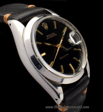 Rolex Oysterdate Black Gilt Dial 6694 (SOLD) - The Vintage Concept
