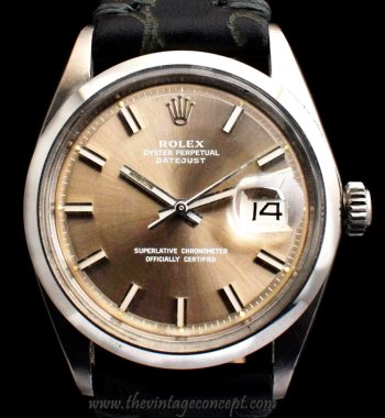 Rolex Datejust Light Grey Champagne Wideboy Sigma Dial 1600 (SOLD) - The Vintage Concept