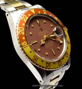 Rolex GMT-Master Two-Tones Brown Nipple Dial 1675 (SOLD) - The Vintage Concept