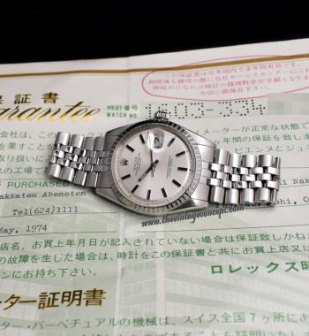Rolex Datejust Silver Dial 1603 w/ Original Paper (SOLD) - The Vintage Concept