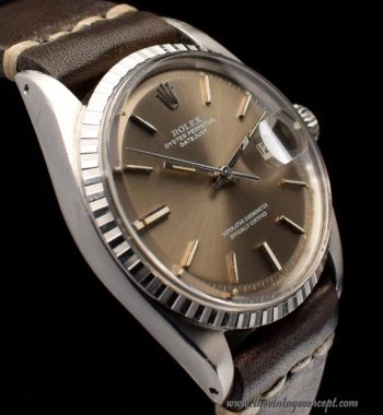 Rolex Datejust Light Grey Champagne Dial 1603 (SOLD) - The Vintage Concept