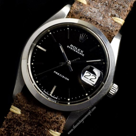Rolex Oysterdate Black Dial 6694 (SOLD) - The Vintage Concept