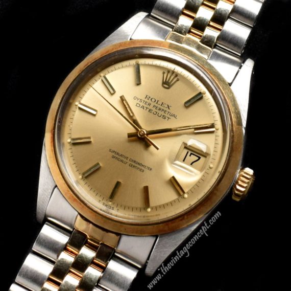 Rolex Datejust Two-Tones Champagne Dial 1600 (SOLD) - The Vintage Concept