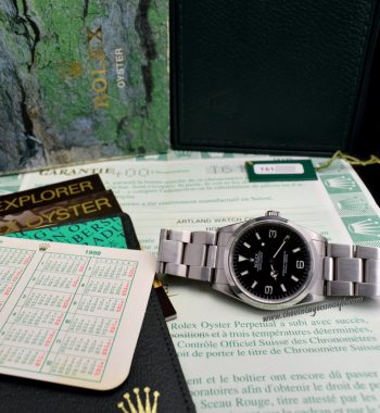 Rolex Explorer Unpolished Case 14270 (Full Set) (SOLD) - The Vintage Concept