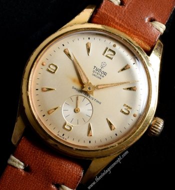 Tudor Oyster Gold Plated Sub Second Dial 4463 (SOLD) - The Vintage Concept