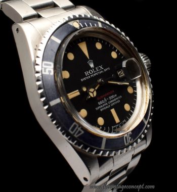 Rolex Submariner Single Red Yellow MK V 1680 (SOLD) - The Vintage Concept