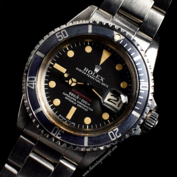 Rolex Submariner Single Red Yellow MK V 1680 (SOLD) - The Vintage Concept
