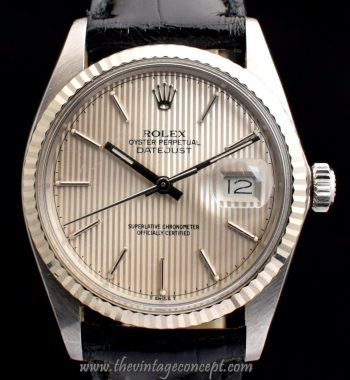 Rolex Datejust Silver w/ Vertical Pattern Dial 16014 (SOLD) - The Vintage Concept