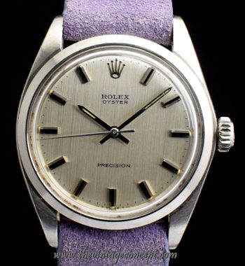 Rolex Oyster Precision Silver Vertical Linen Dial 6426 (SOLD) - The Vintage Concept
