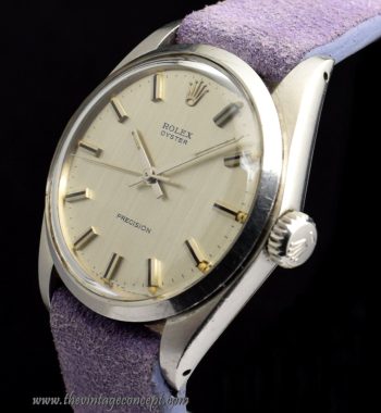 Rolex Oyster Precision Silver Vertical Linen Dial 6426 (SOLD) - The Vintage Concept
