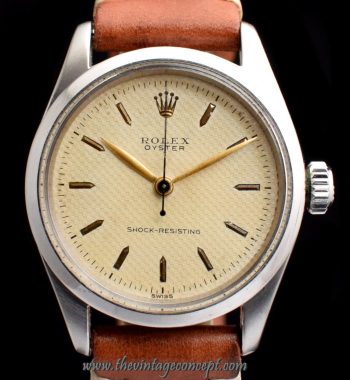 Rolex Oyster Honeycomb Creamy Dial 6244 (SOLD) - The Vintage Concept