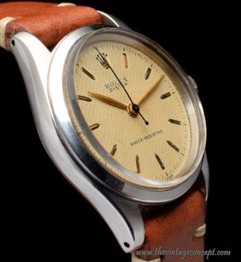 Rolex Oyster Honeycomb Creamy Dial 6244 (SOLD) - The Vintage Concept
