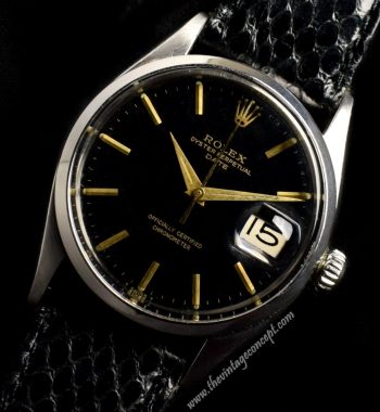Rolex Oyster Perpetual Date Gilt Dial 6534 (SOLD) - The Vintage Concept