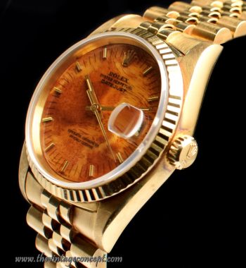 Rolex Datejust 18K YG Wood Pattern Dial 16238 (SOLD) - The Vintage Concept