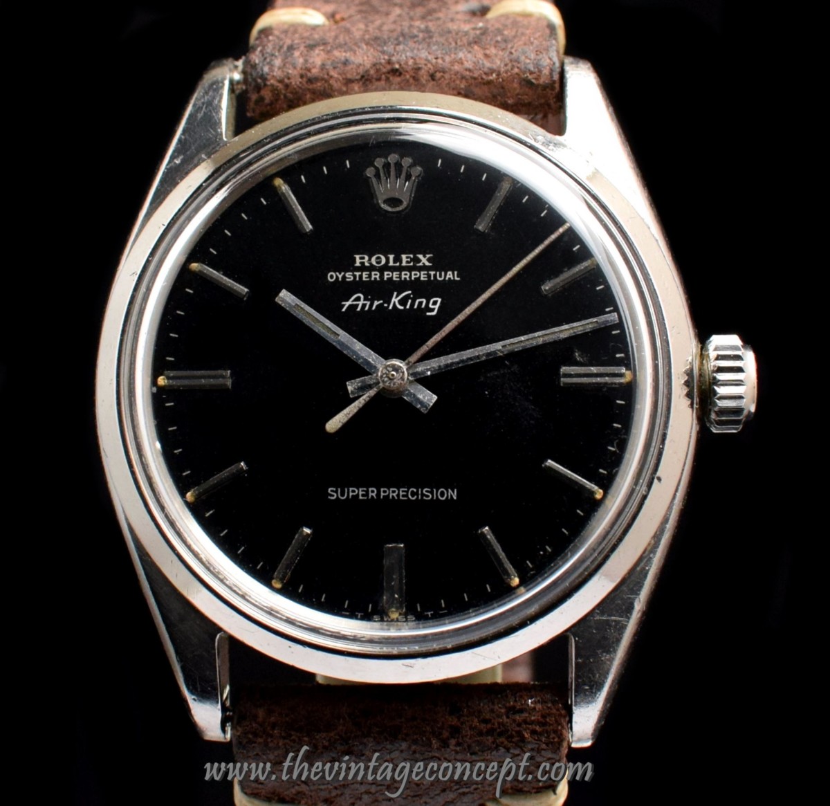 Rolex Air-King Precision Gilt Black Dial 5500 (SOLD) - The Vintage Concept