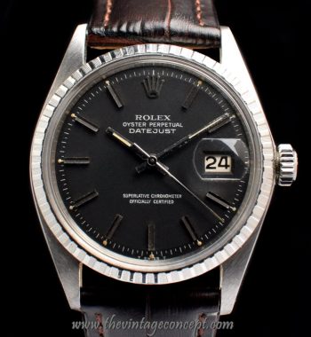 Rolex Datejust Matte Black Dial 1603 (SOLD) - The Vintage Concept