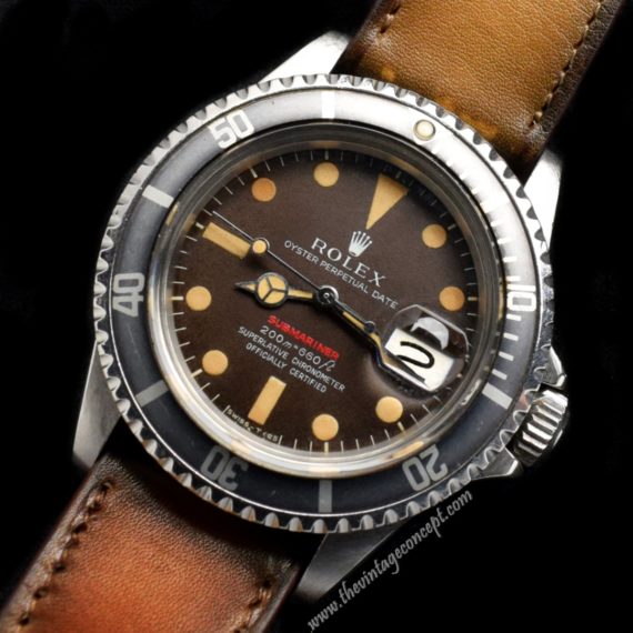 Rolex Submariner Single Red MK II Tropical Dial 1680 (SOLD) - The Vintage Concept