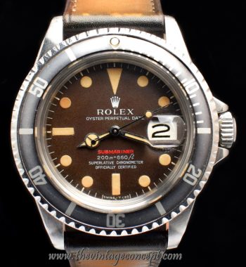 Rolex Submariner Single Red MK II Tropical Dial 1680 (SOLD) - The Vintage Concept