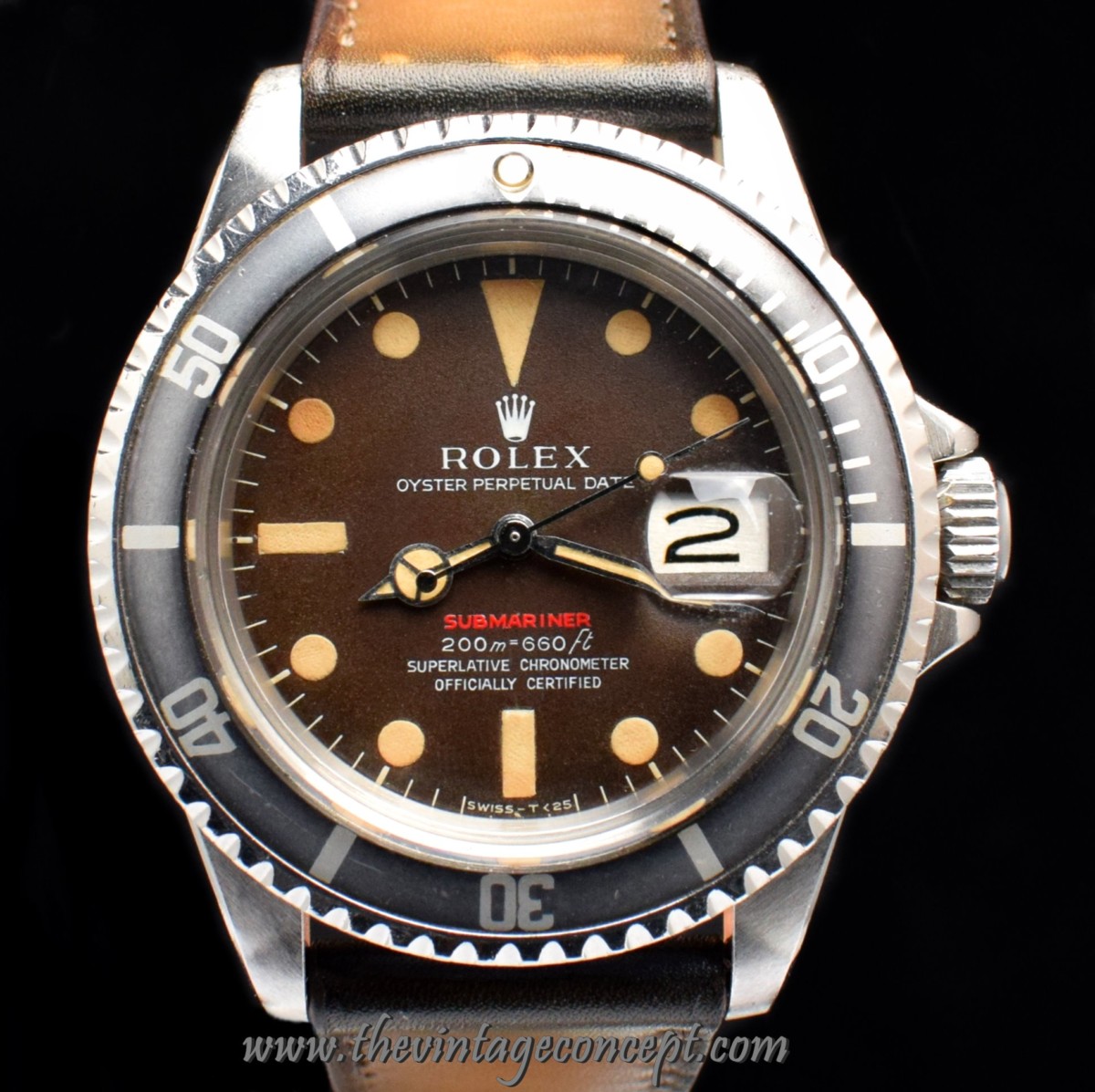 Rolex Submariner Single Red MK II Tropical Dial 1680 (SOLD) - The