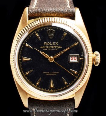 Rolex Big Bubbleback Datejust Black Dial 6305 (SOLD) - The Vintage Concept