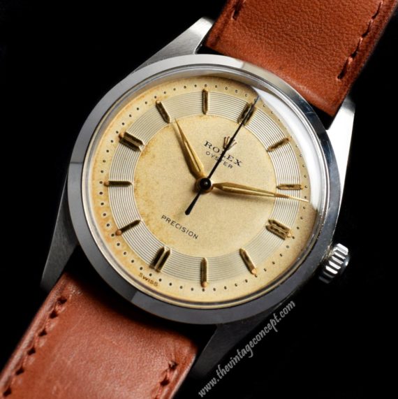 Rolex Oyster Precision Silver Creamy Dial Manual Wind 6424 (SOLD) - The Vintage Concept