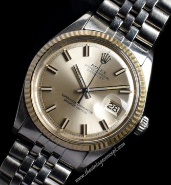 Rolex Datejust Silver Dial Wideboy 1601 w/ Double Papers (SOLD) - The Vintage Concept