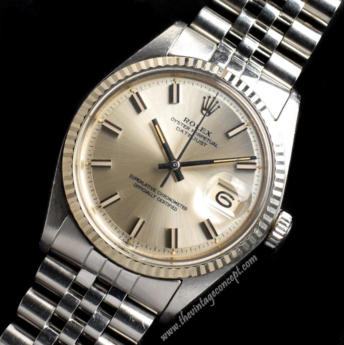 Rolex Datejust Silver Dial Wideboy 1601 (SOLD) - The Vintage Concept