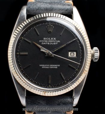 Rolex Datejust Matte Black Dial 6605 (SOLD) - The Vintage Concept