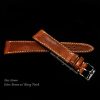 20 x 16mm Side Stitches Brown Leather Strap