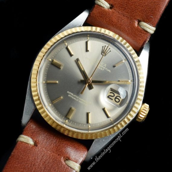 Rolex Datejust Two-Tones Light Grey Dial 1601 (SOLD) - The Vintage Concept