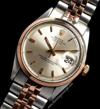 Rolex Datejust Two-Tones RG/SS Silver Dial 1600 (SOLD) - The Vintage Concept