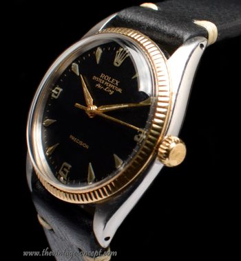 Rolex Air-King Two-Tones Black T Swiss T Dial 5505 (SOLD) - The Vintage Concept