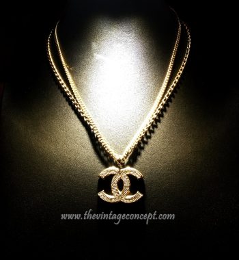 Chanel Double Chain Logo Short Necklace 06P (SOLD) - The Vintage Concept