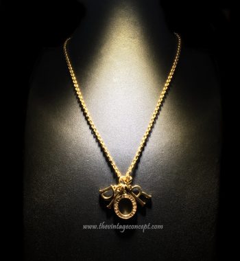 1970's Vintage Dior Gold Tone D-I-O-R Necklace (SOLD) - The Vintage Concept
