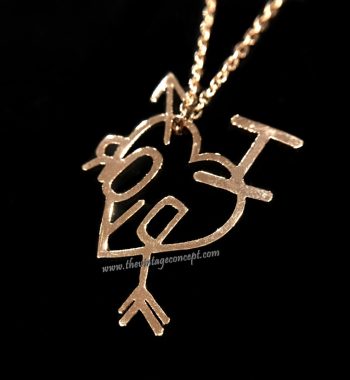 Dior Gold Tone Heart & Arrow Short Necklace (Gift Box Set) - The Vintage Concept