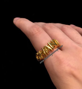 Chanel Gold Tone C-H-A-N-E-L Ring (SOLD) - The Vintage Concept