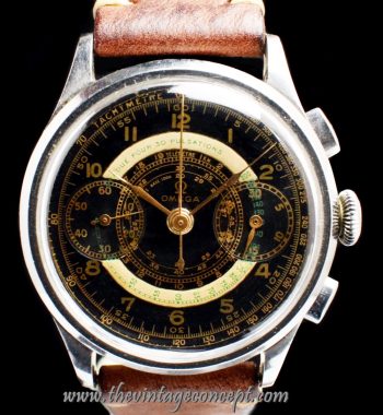 1940's Vintage Omega Multiscale Gilt Dial Chronograph (SOLD) - The Vintage Concept