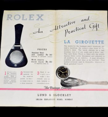 Rolex "La Girouette" 2728 Reversible Pocket and Table Watch w/ Manual - The Vintage Concept