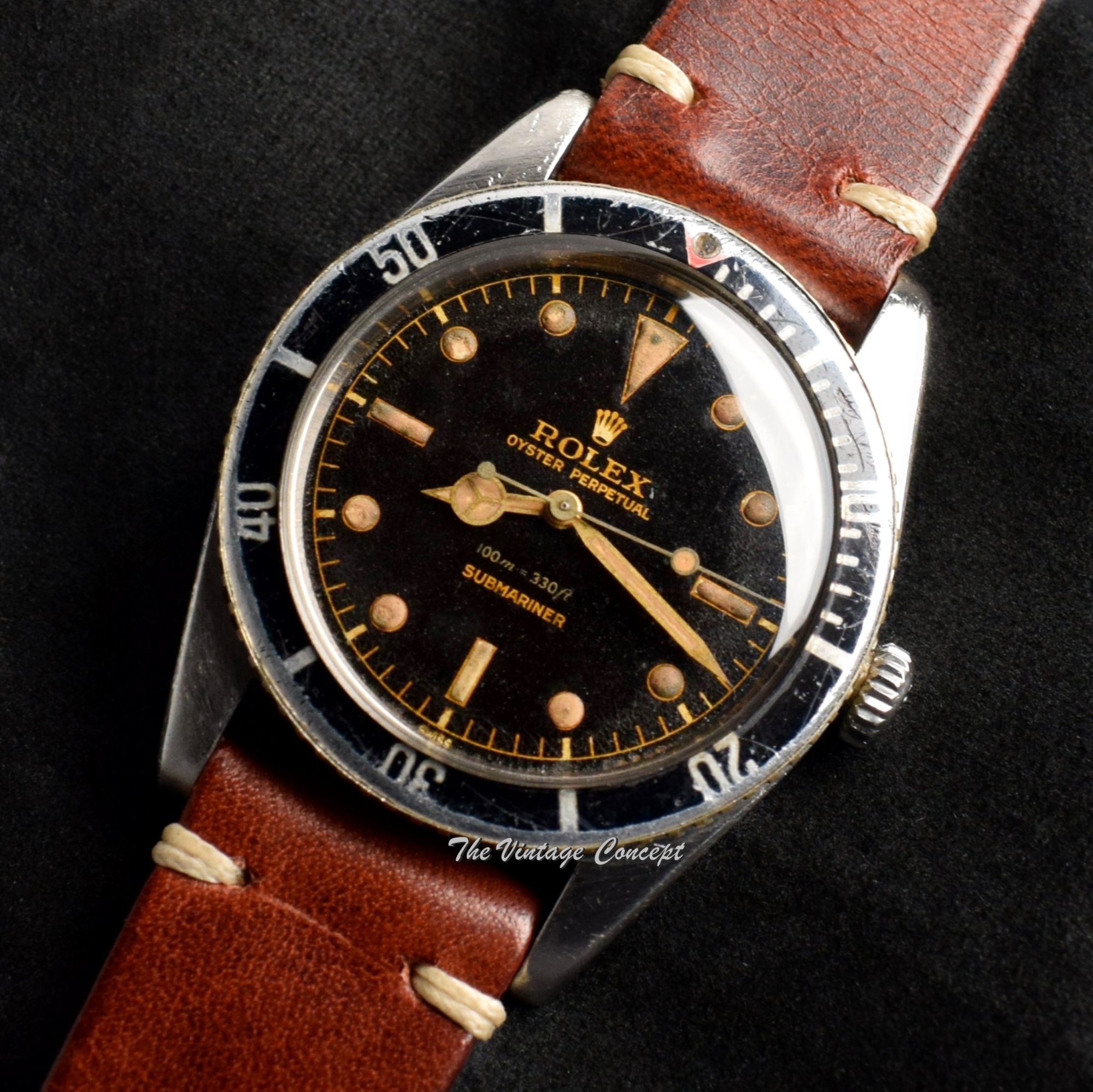 Rolex Submariner Small Crown Gilt Dial 5508 (SOLD) - The Vintage Concept