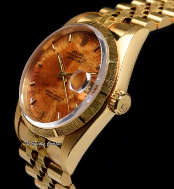 Rolex Datejust 18K Yellow Gold Wood Pattern Dial 16078 (SOLD) - The Vintage Concept