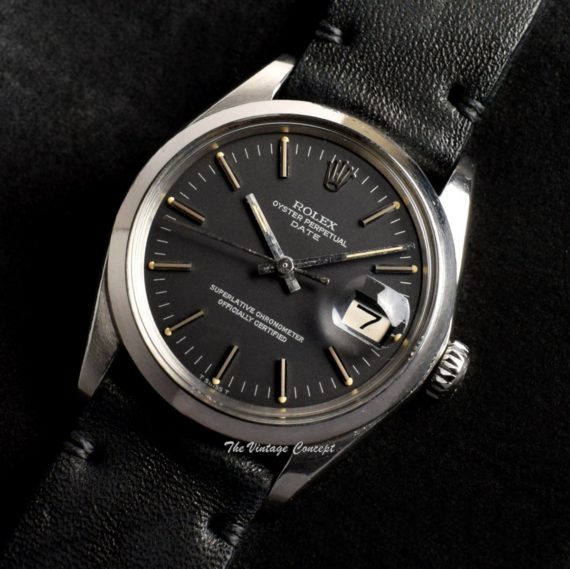 Rolex Oyster Perpetual Matte Black Dial 1500 (SOLD) - The Vintage Concept
