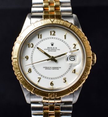 Rolex Datejust Two-Tones White Dial Gold Numeral Index 16253 w/ Original Paper (SOLD) - The Vintage Concept