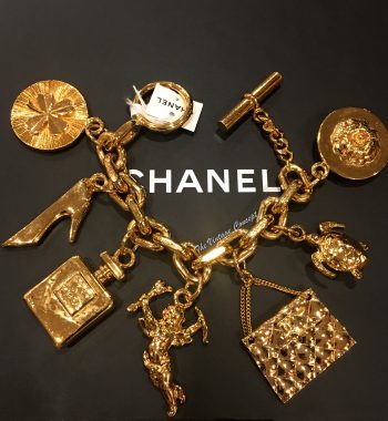 Chanel Gold Tone Heavy Charm Bracelet from 1980's (SOLD) - The Vintage Concept