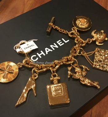 Chanel Gold Tone Heavy Charm Bracelet from 1980's (SOLD) - The Vintage Concept