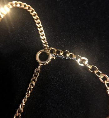 Dior Gold Tone "CD" Diamond Shape w/ Rhinestones necklace - The Vintage Concept
