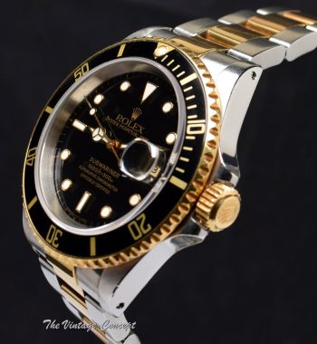 Rolex Submariner Two-Tones Black Dial 16613 (SOLD) - The Vintage Concept